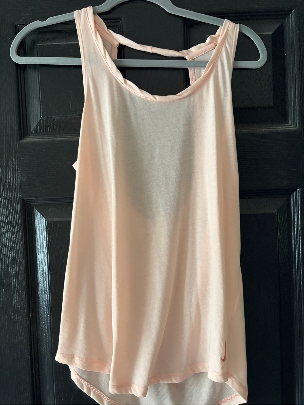 Nike Women's Pale Pink Twist-Back Athletic Tank